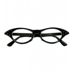 lunettes rétro noir avec strass