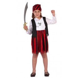 Costume pirate rouge fille...
