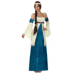 Costume Médiévale bleue femme