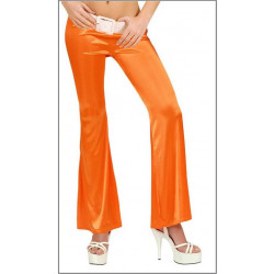 pantalon disco femme orange