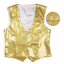 gilet or sequins