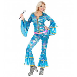 costume disco femme bleu