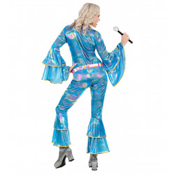 déguisement disco femme bleu
