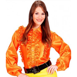 chemise disco femme orange