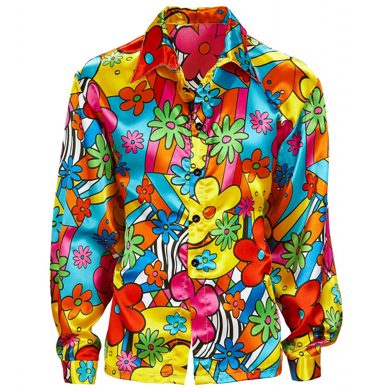 chemise à fleurs disco
