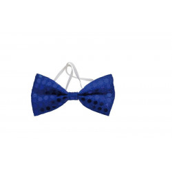 cravateSlim Noeud Papillon Strass et paillettes Bleu roi 