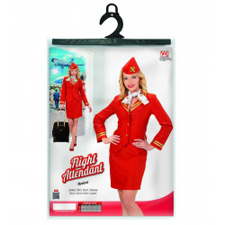 costume rouge hôtesse de l'air