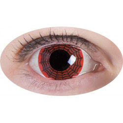 lentilles toile d'araignée rouge-noir