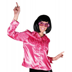 Chemise disco rose femme