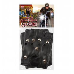 gants de rockeur en simili cuir