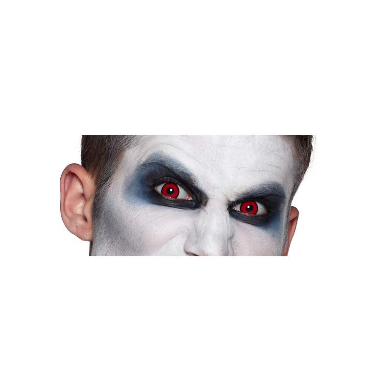 Lentilles F Manson oeil rouge cercle noir annuel