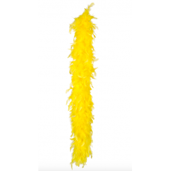 boa jaune plumes