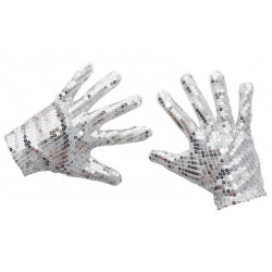 gants Michael Jackson paillettes argent