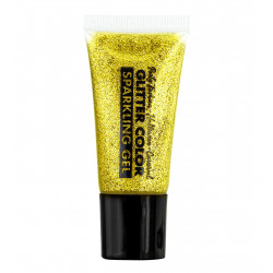 Maquillage Tube gel paillettes or