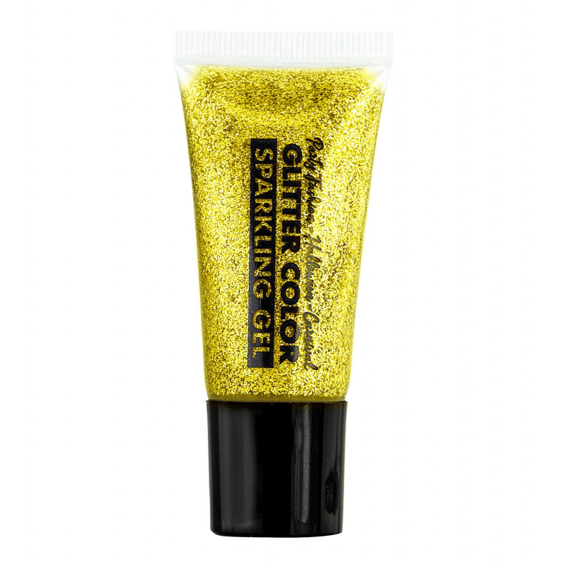 Maquillage Tube gel paillettes or