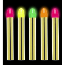 5 crayons néon fluo