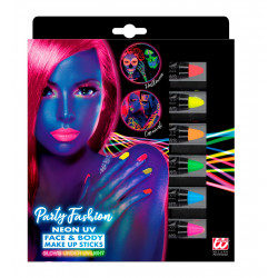 6 crayons Maquillage FLUO