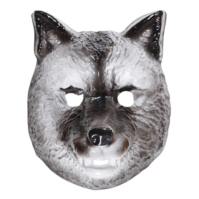 Masque de Loup gris en plastique