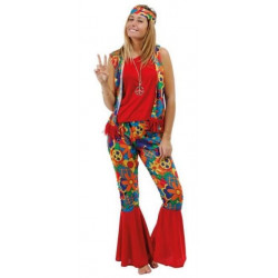 Costume Hippie rouge Femme