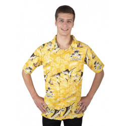 Chemise Hawaï jaune