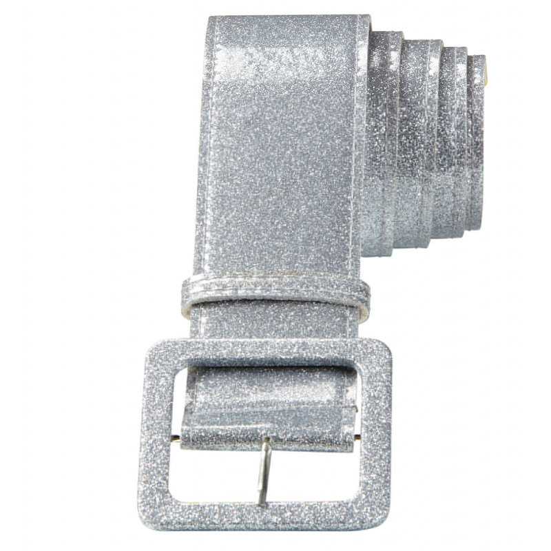 Ceinture disco argent réglable