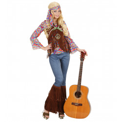 Costume Hippie frange Femme...