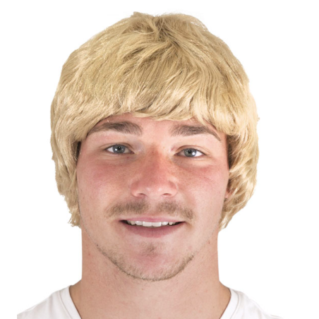 Perruque raide blond