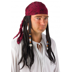 Perruque Pirate / Corsaire avec foulard