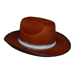 Chapeau en feutrine Cow boy marron