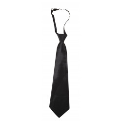 Cravate noire en tissu