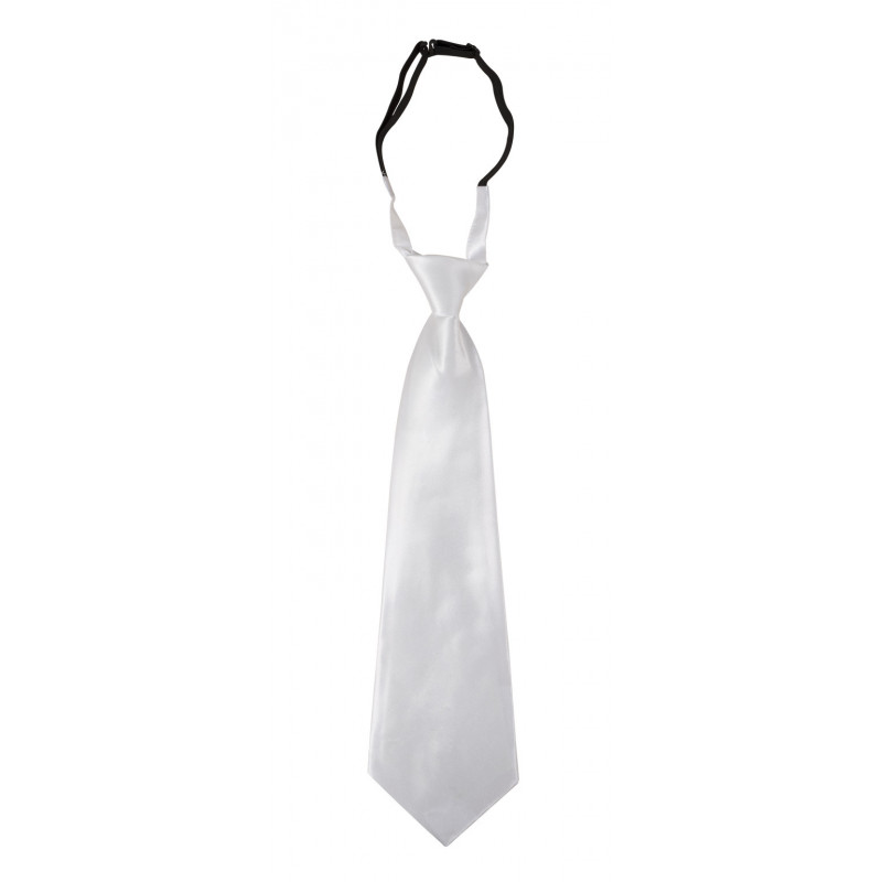 Cravate blanche satiné