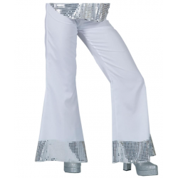 Pantalon 70-80 disco blanc...