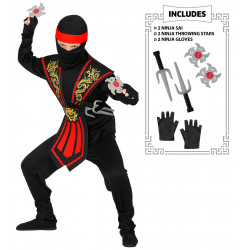 Costume Combat Ninja Rouge...
