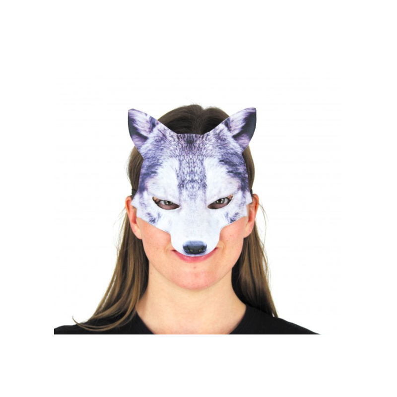 Demi masque Loup gris