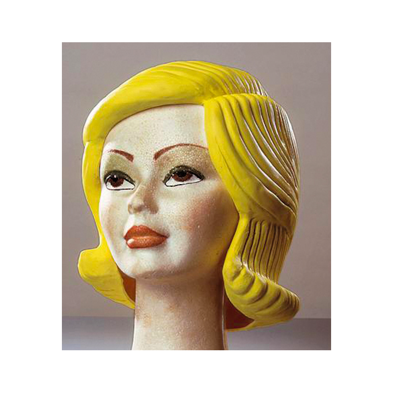 Perruque Femme en latex blonde