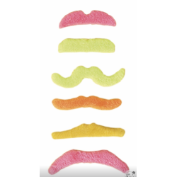 moustaches assortis néon fluo