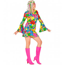 Costume Robe année 70s Disco le Style Groovy Femme