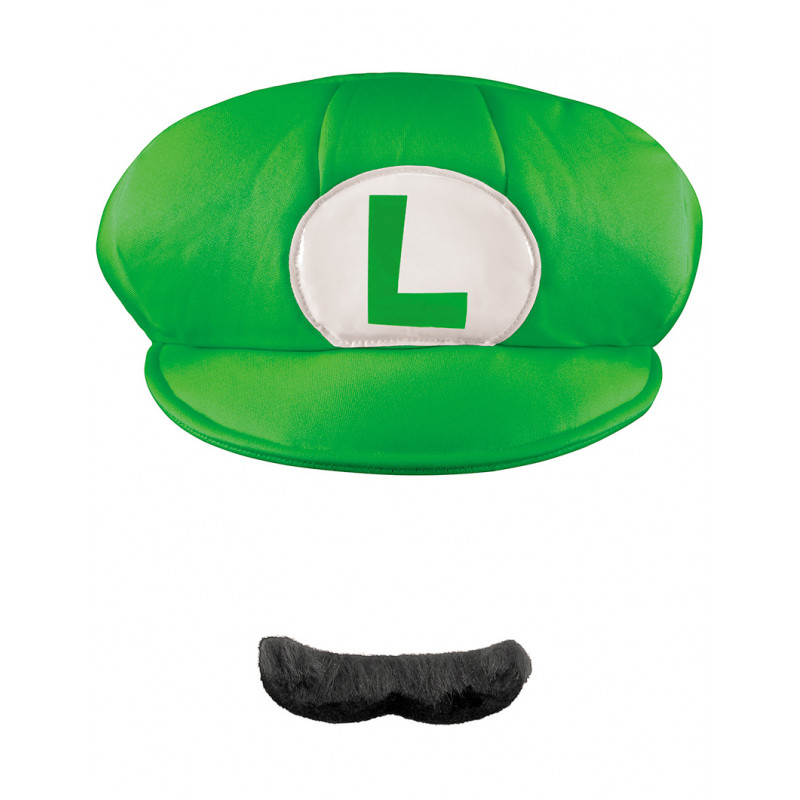 Casquette De Luxe Luigi avec moustache