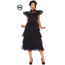 Costume Mercredi Robe fille morte noir Femme