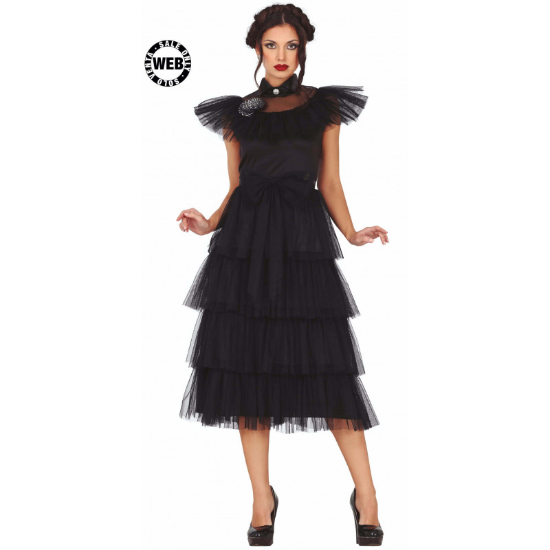 Costume Mercredi Robe fille morte noir Femme