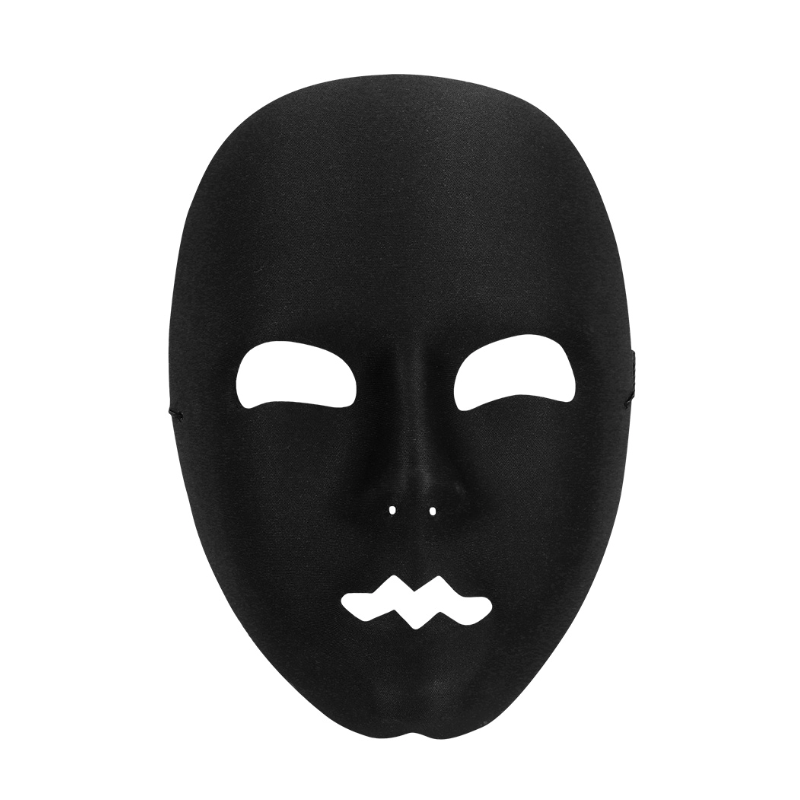 Masque neutre noir avec front