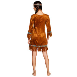Costume Indienne Comanche Pocahontas en suédine