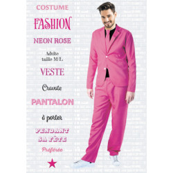 Costume Fashion Néon fluo Rose Homme