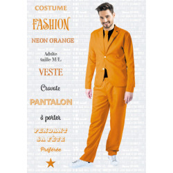 Costume Fashion Néon fluo Orange Homme
