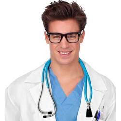 Stéthoscope médecin bleu