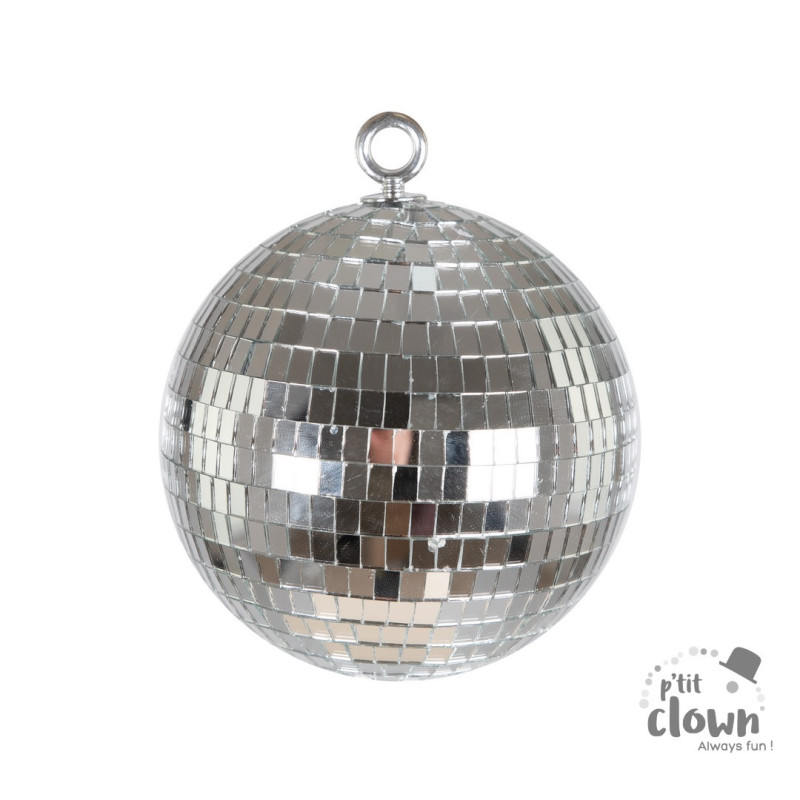 Boule à facettes Disco  argent 15 cms