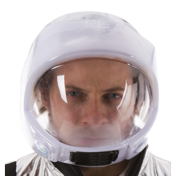 casque cosmonaute en plastique blanc