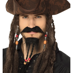 moustache barbe pirate des Caraïbes
