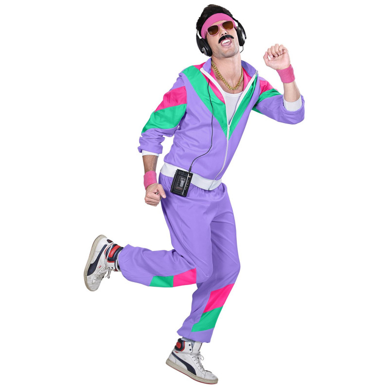 Costume Jogging année 80 Violet fluo vendu entre 15 à 20 euros Costume Jogging année 80 Violet fluo vendu entre 15 à 20 euros