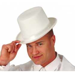 chapeau haut de forme blanc